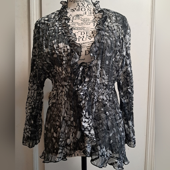Kim Rogers Signature black and gray top. Size PXL - Picture 1 of 9